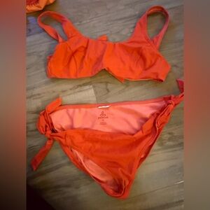 Prana Women's Orange Two-Piece Swim Bikini